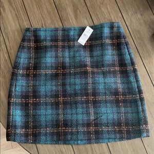 Plaid pencil skirt